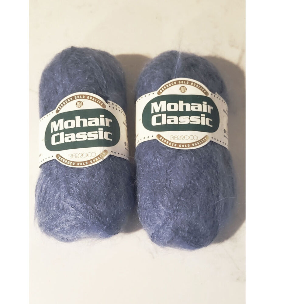 Mohair Classic by Berroco Gold Quality-2 Skeins -Blue